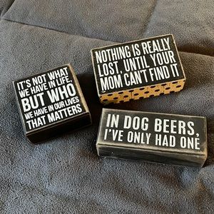 Cute  group of decorative blocks signs